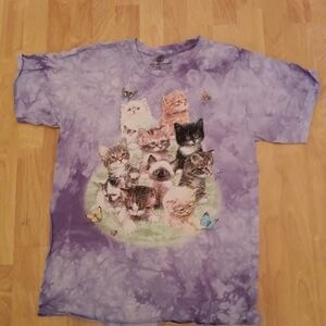 The Mountain Lavender Cat Collage T-Shirt
